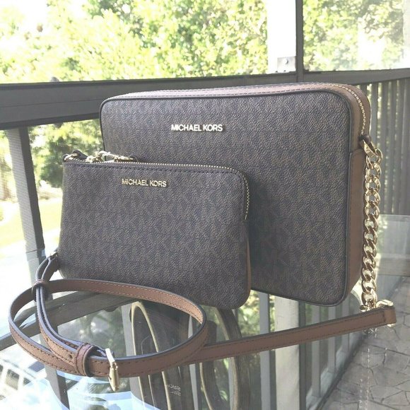 Handbag Purse Messenger MK + Wallet